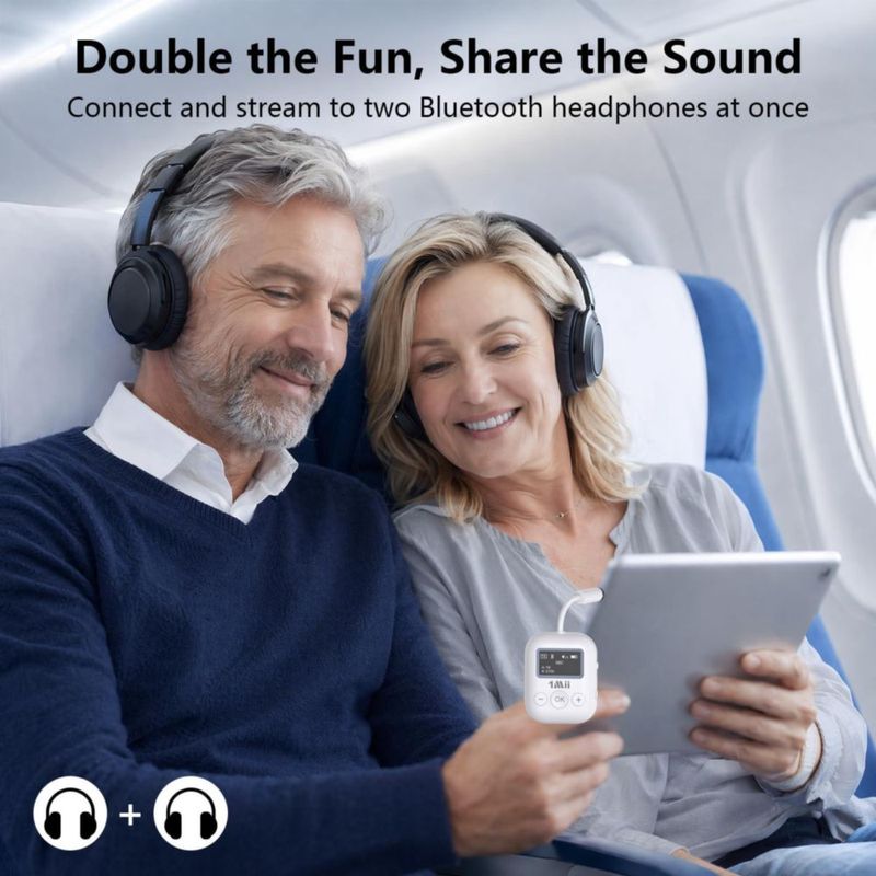 Adaptador Bluetooth 1Mii SafeFly Min para 2 audífonos