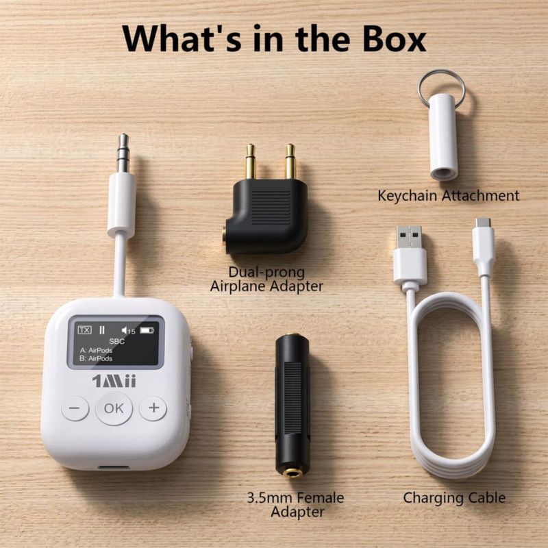 Adaptador Bluetooth 1Mii SafeFly Min para 2 audífonos