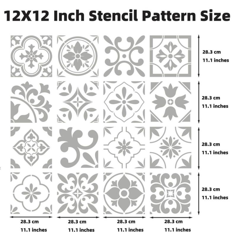 Plantillas para azulejos neglex Pack de 16 30x30 cm Estilo Español