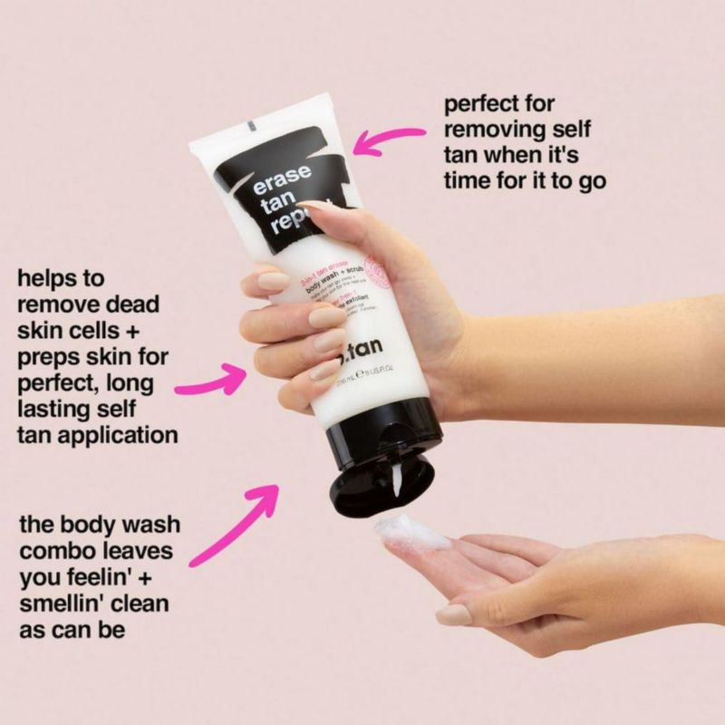 Desbronceador y gel de baño b.tan Erase Tan Repeat 240 ml