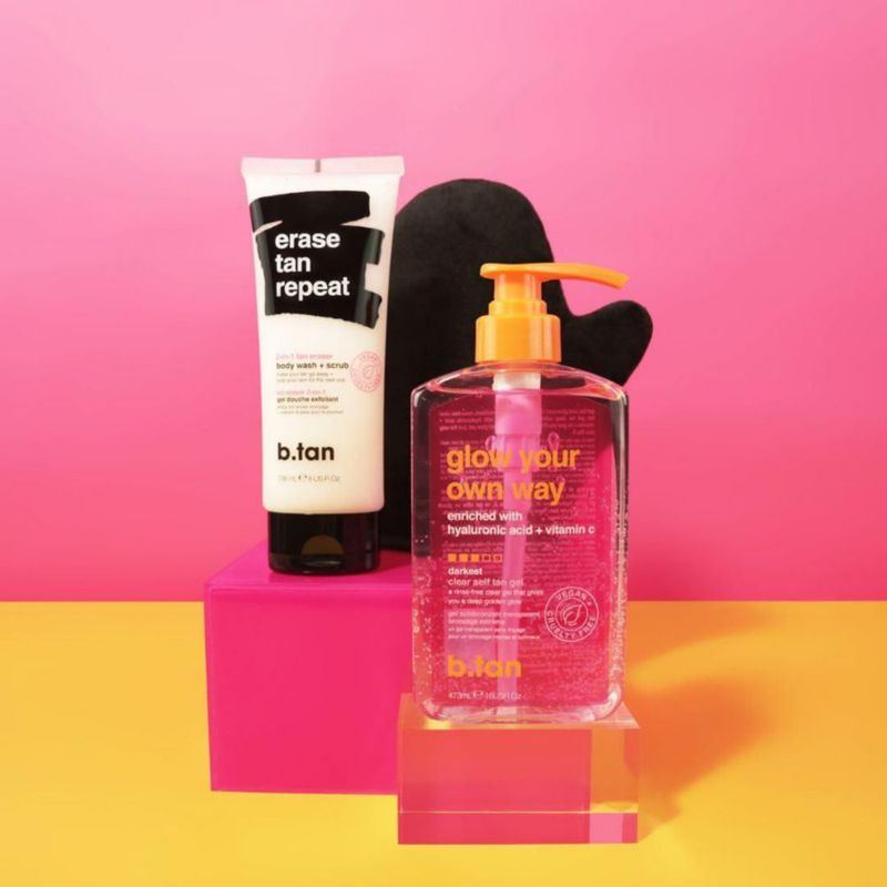 Desbronceador y gel de baño b.tan Erase Tan Repeat 240 ml