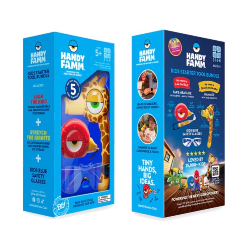 Cinta Métrica Handy Famm 24 m - Set de Herramientas de 3 Piezas para 5+ años