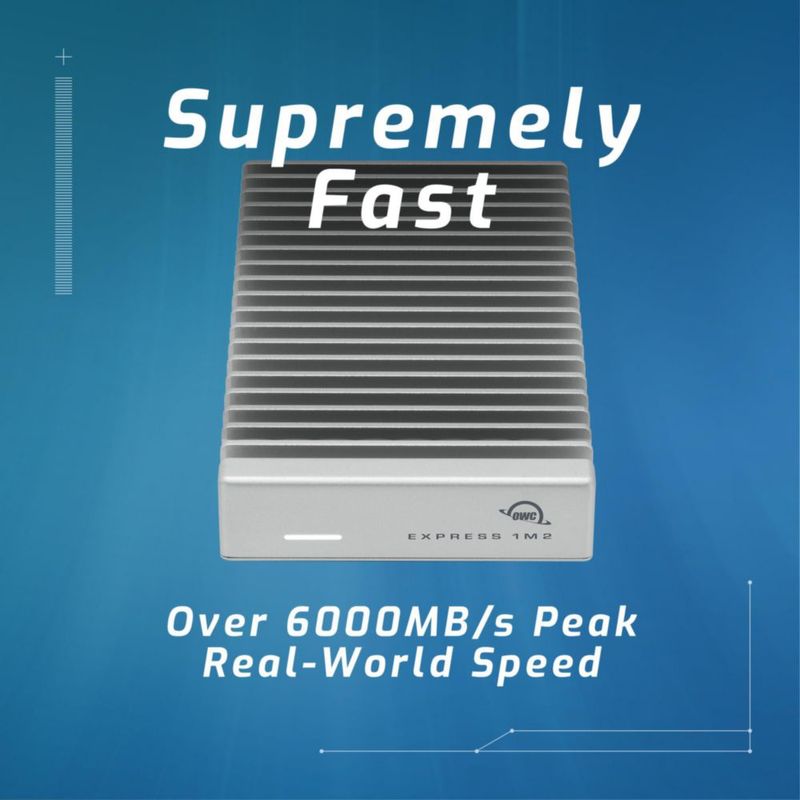 Gabinete SSD OWC Express 1M2 compatible con USB4 y Thunderbolt