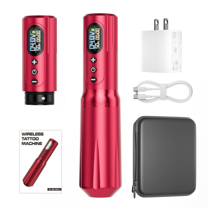 Kit inalámbrico de máquina de tatuaje Solong Tattoo 2000 mAh