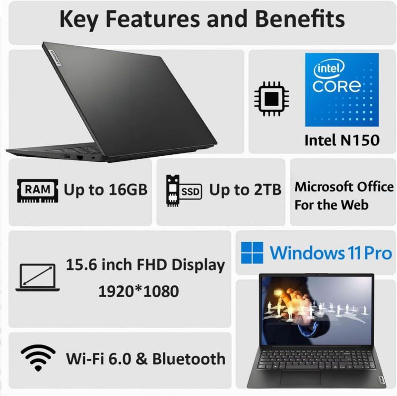Portátil Lenovo 156" Full HD 8 GB RAM 756 GB SSD Windows 11