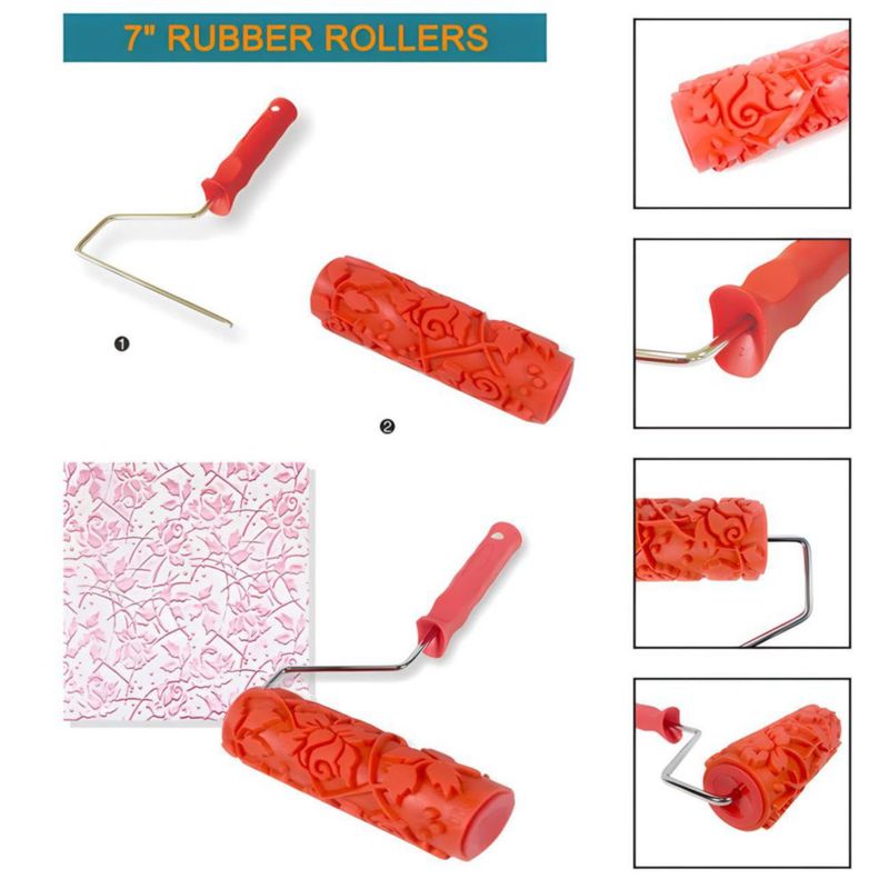Rodillo de pintura BANCOO 18 cm texturizado de 7 pulgadas con patrón