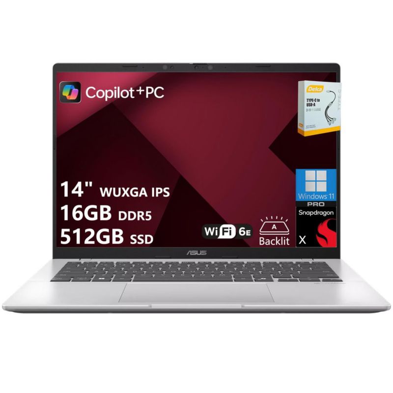 Portátil ASUS Vivobook 14 Snapdragon X 16 GB 512 GB SSD