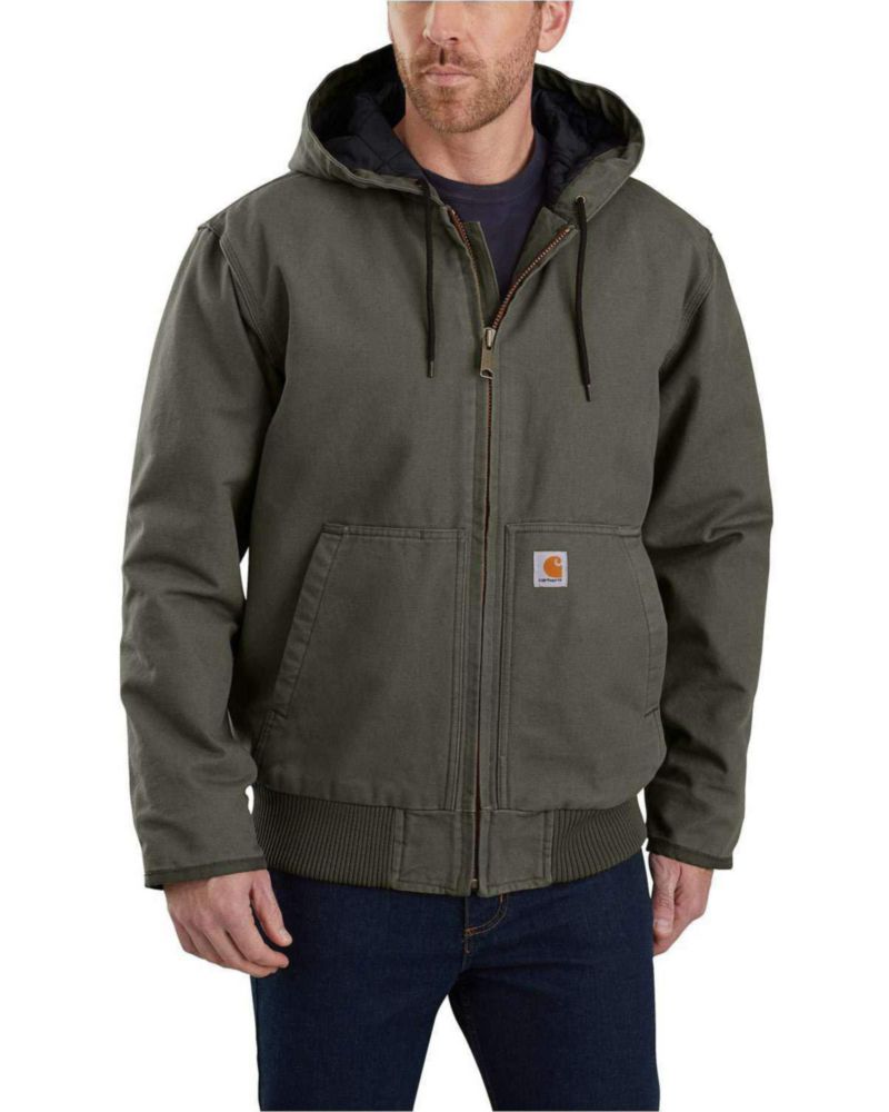 Abrigo Carhartt XXL alto color Musgo algodón lavado tipo pato activo