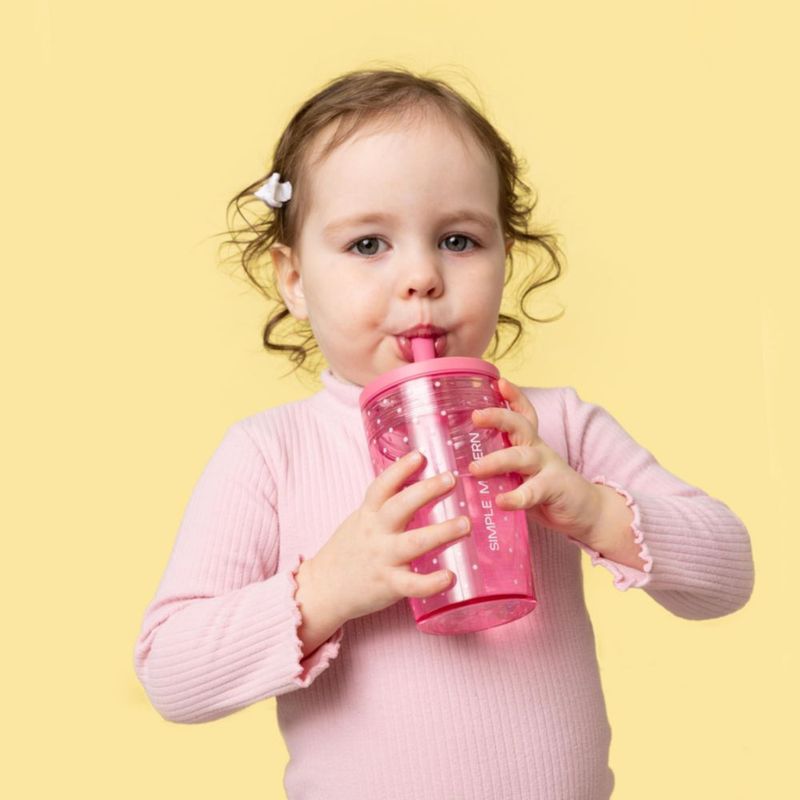 Vaso para Niños Pequeños Simple Modern 355 ml con Diseño de Lunares