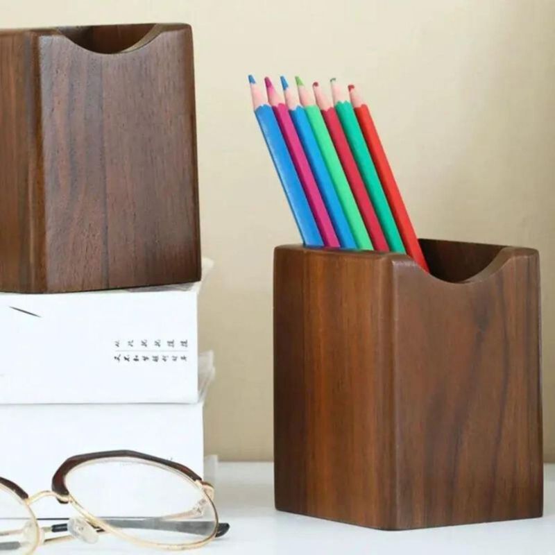 Organizador de escritorio de madera de nogal 7 cm – Pack de 2 – SHOPUKASA