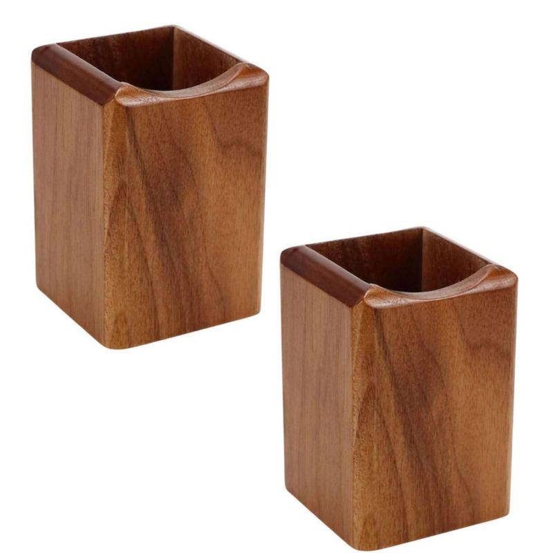 Organizador de escritorio de madera de nogal 7 cm – Pack de 2 – SHOPUKASA