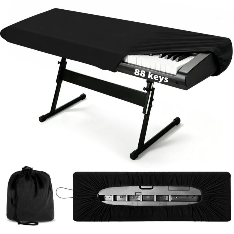 Funda elástica para teclado de piano HOIGRBOM de 88 teclas