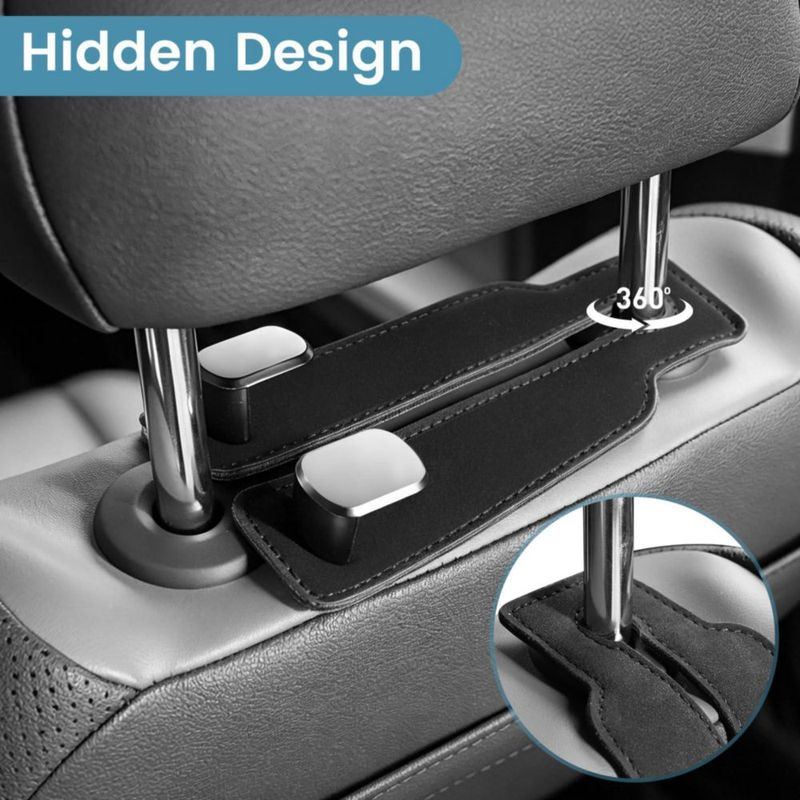 Ganchos para Reposacabezas de Coche NovcenStar de Gamuza Capacidad 23 kg