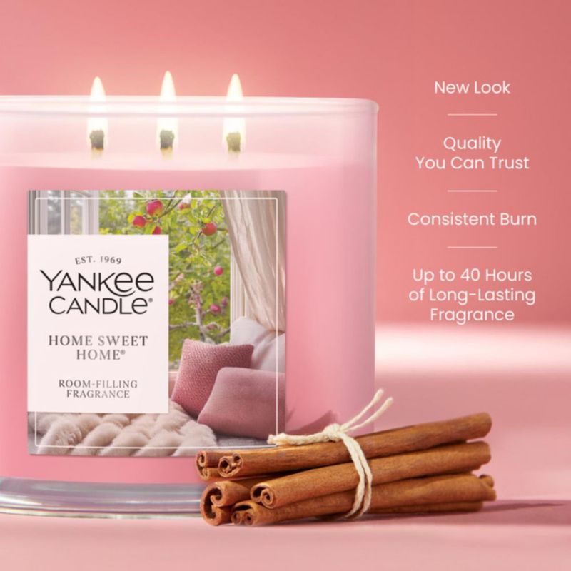 Vela Yankee Candle 411 g 3 mechas Home Sweet Home