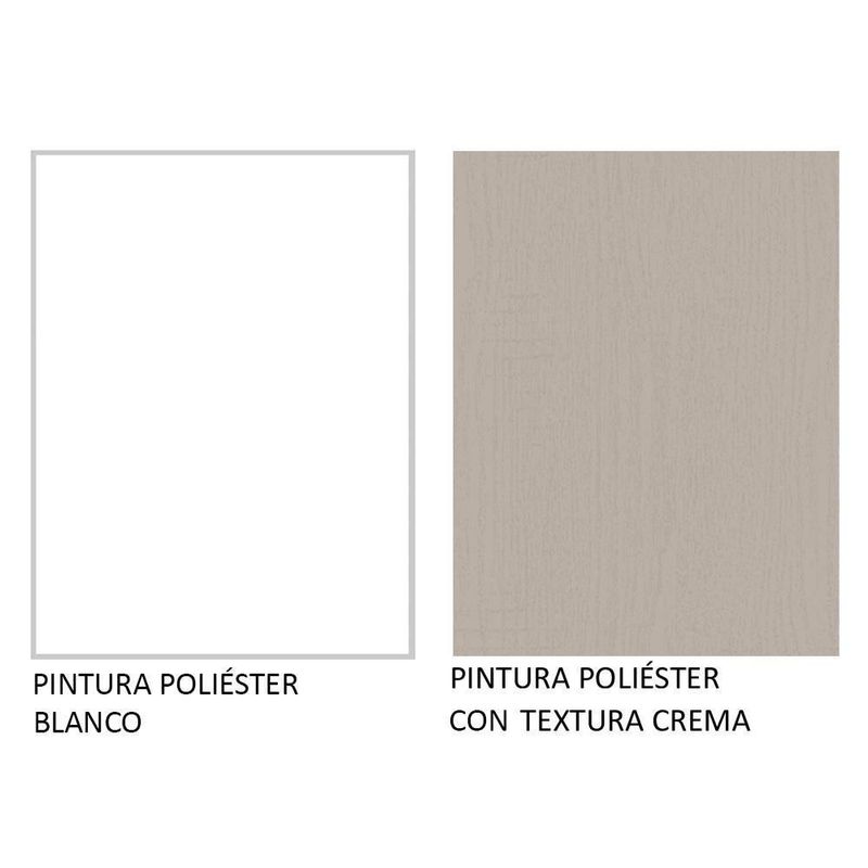 Mueble de cocina madesa agata con tarja 200cm blanco/crema