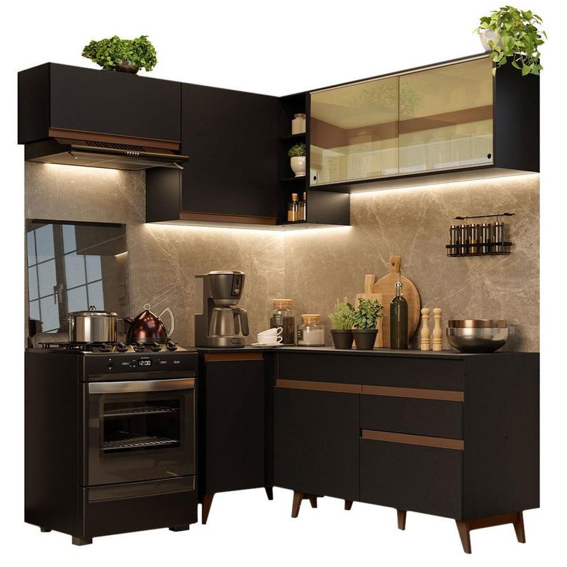 Cocina integral completa modular madesa reims 332cm negro 03