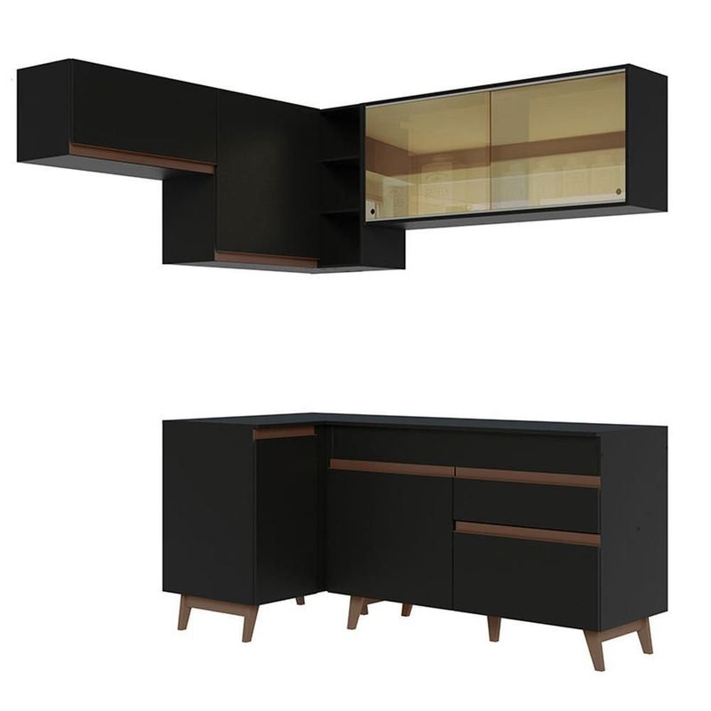 Cocina integral completa modular madesa reims 332cm negro 03