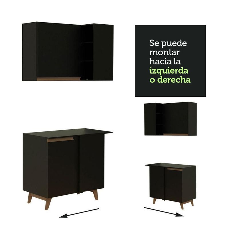 Cocina integral completa modular madesa reims 332cm negro 03