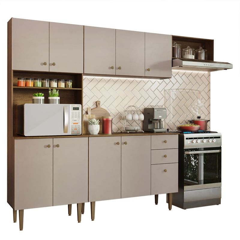 Cocina integral completa modular madesa gourmet 235cm mc 04