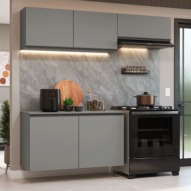 Cocina integral completa modular madesa nice 200cm gris 03