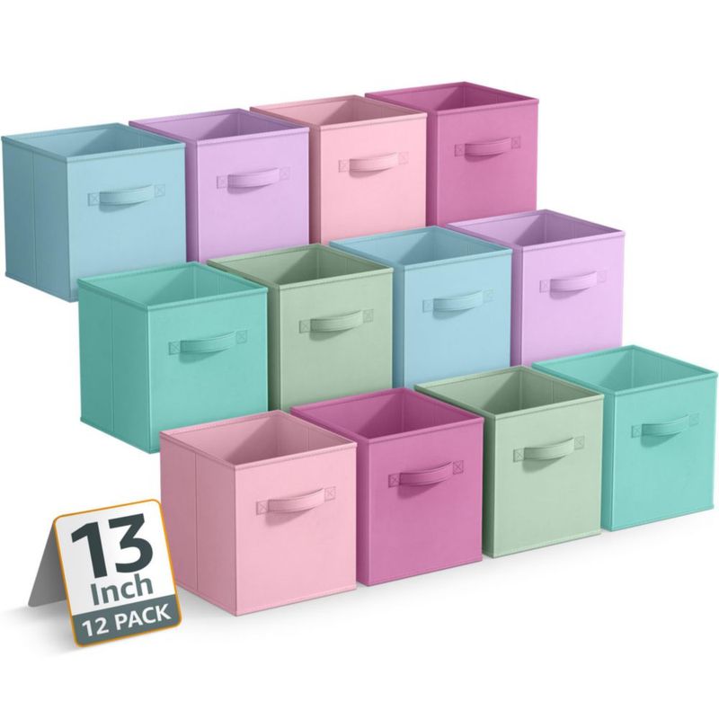 Cubos de almacenamiento Sorbus 33 cm pack de 12 colores pastel