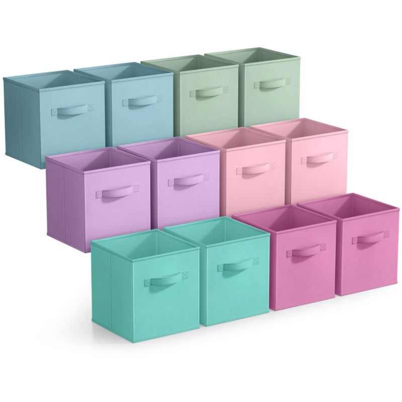 Cubos de almacenamiento Sorbus 33 cm pack de 12 colores pastel