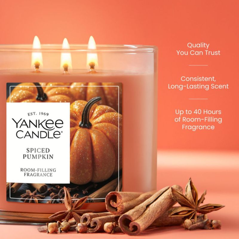 Vela Yankee Candle 411 g Calabaza Especiada 3 mechas