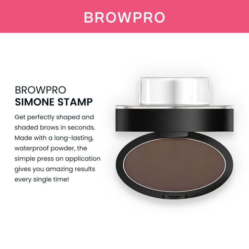 Estampilla para Cejas BrowPro Simone Marrón Oscuro Impermeable