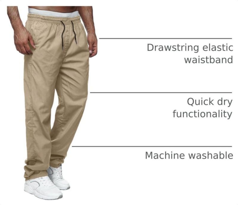Pantalones Cargo de Corte Relajado Comdecevis XL (38) Caqui