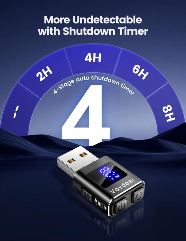 Movedor de ratón Vaydeer T5s USB de 3 botones negro
