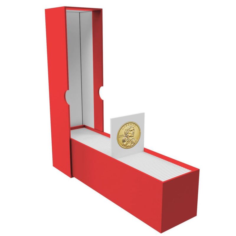 Caja de monedas lonamos 23 x 6 x 6 cm Rojo – Pack de 8