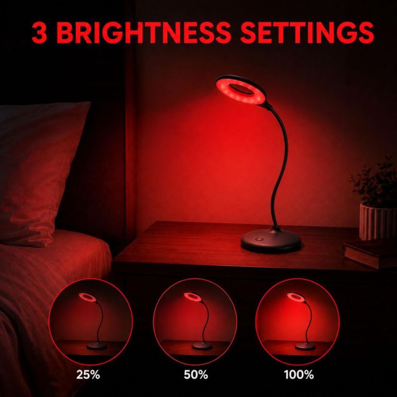 Lámpara LED recargable AheadTeca de luz roja 670 nm