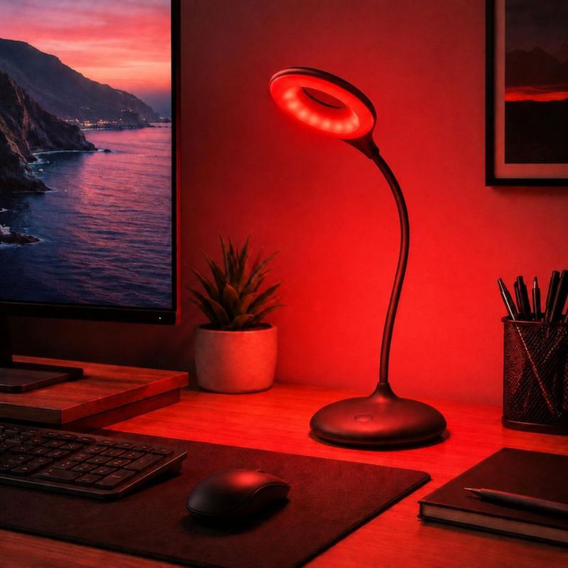 Lámpara LED recargable AheadTeca de luz roja 670 nm
