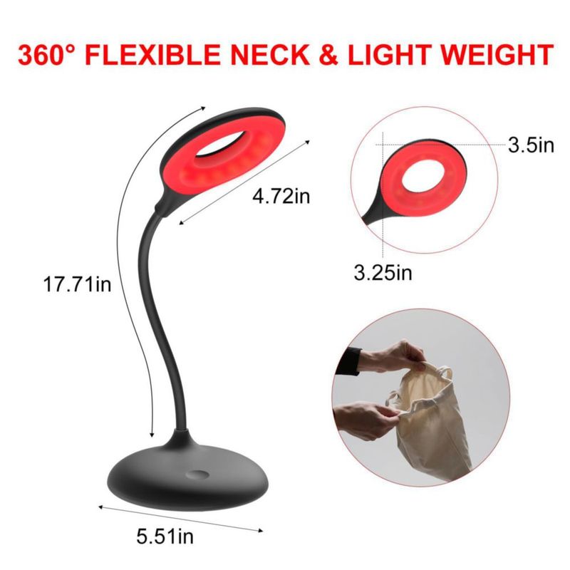 Lámpara LED recargable AheadTeca de luz roja 670 nm