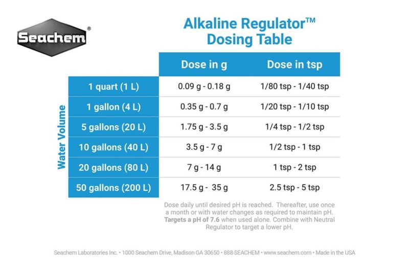 Regulador Alcalino Seachem 1 kg Buffer de pH para Acuario
