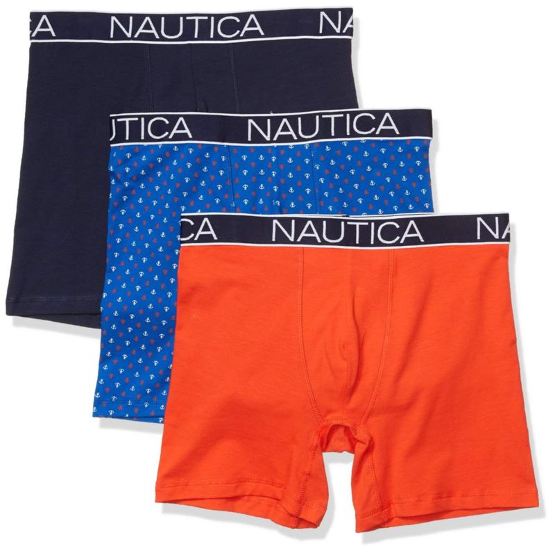 Boxer Nautica pack de 3 de algodón elástico