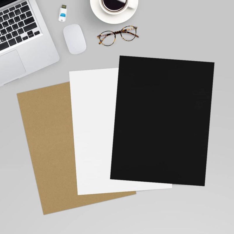 LUXPaper Papel 85" x 11" | Tamaño carta | Negro medianoche | 28 lb (80 lb texto) | 50 unidades