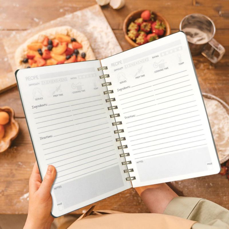 Libro de Recetas Buluer de Tapa Dura 144 páginas Verde Oliva