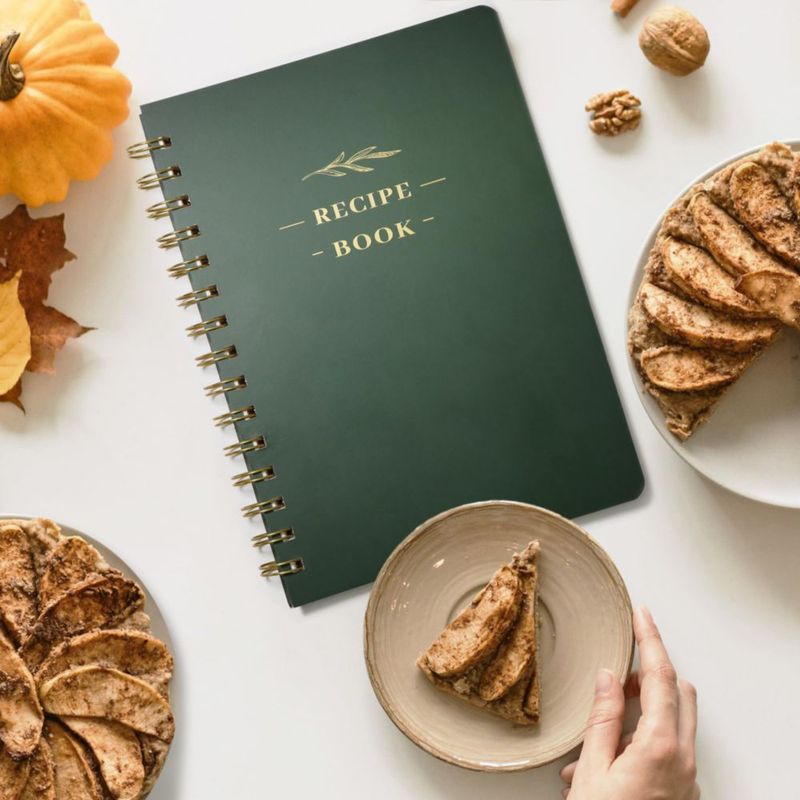 Libro de Recetas Buluer de Tapa Dura 144 páginas Verde Oliva