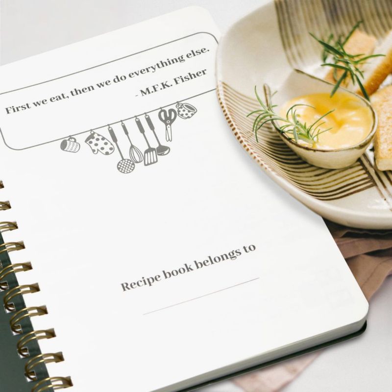Libro de Recetas Buluer de Tapa Dura 144 páginas Verde Oliva