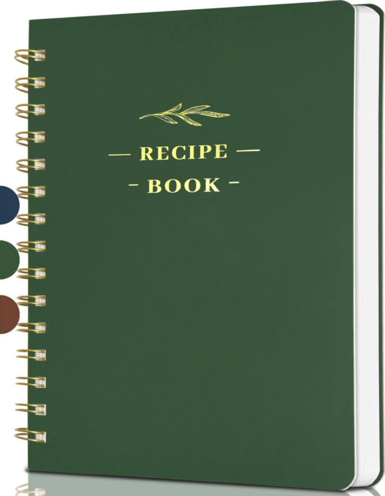 Libro de Recetas Buluer de Tapa Dura 144 páginas Verde Oliva