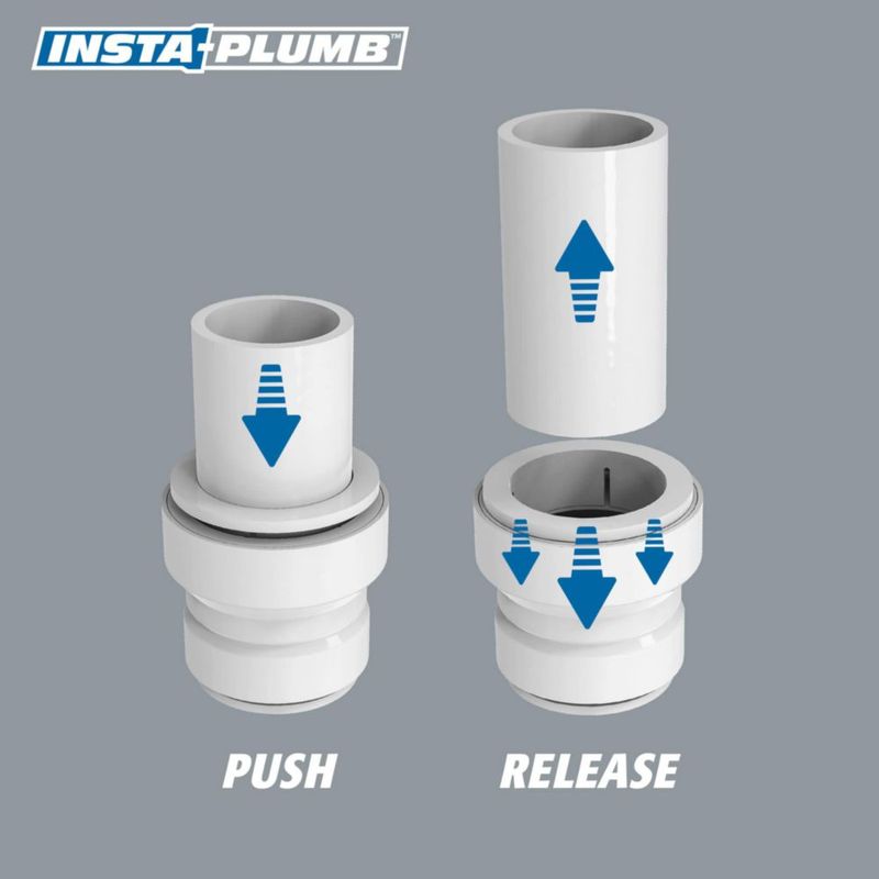 Tubo de extensión Plumb Pak de 1.5 pulgadas x 30 cm ajuste a presión blanco