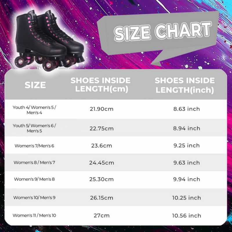 Patines de ruedas Nattork para mujer talla 9 color negro