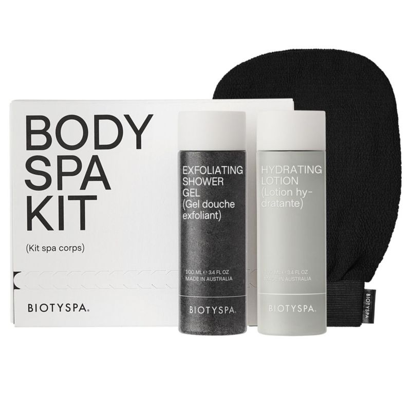 Kit de Spa Corporal Biotyspa 3 piezas: Guante Gel y Loción