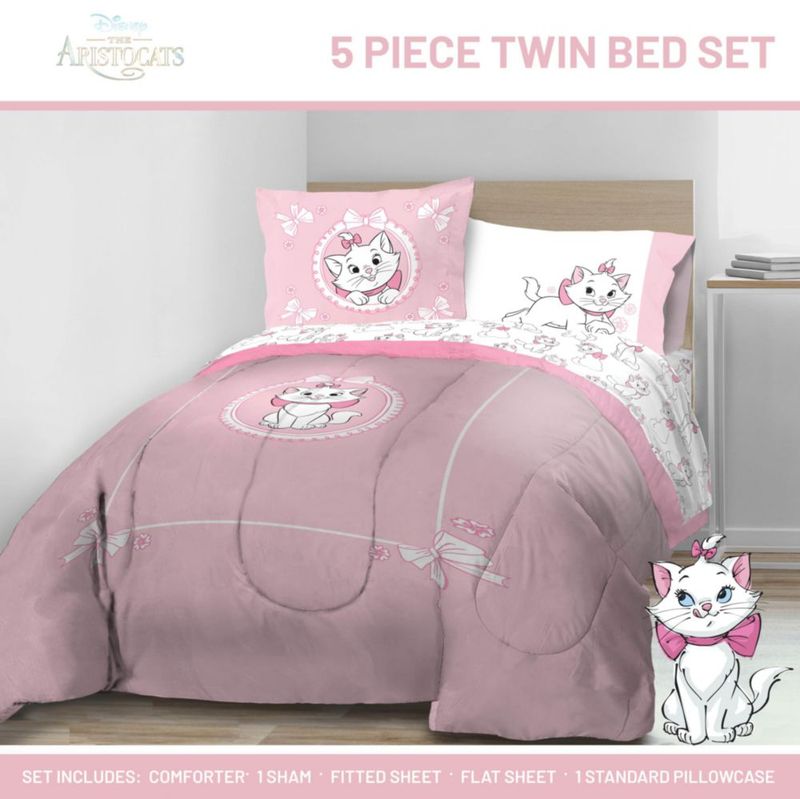 Juego de edredón Jay Franco Twin de 5 piezas rosa