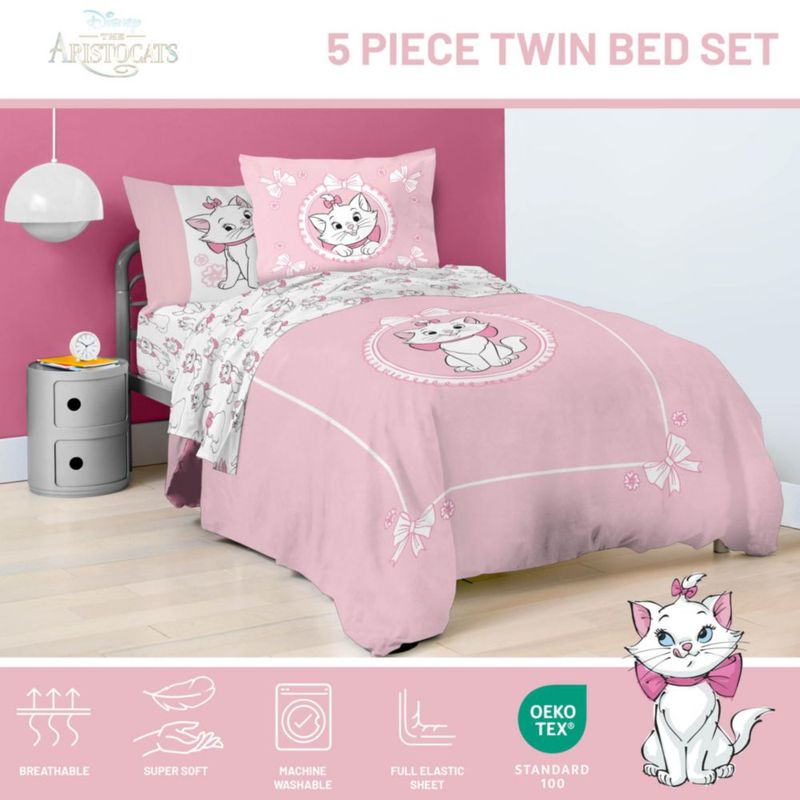 Juego de edredón Jay Franco Twin de 5 piezas rosa