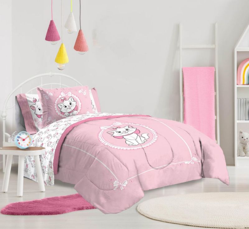 Juego de edredón Jay Franco Twin de 5 piezas rosa