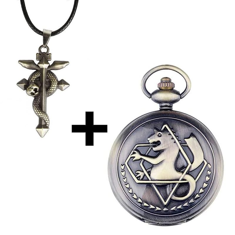 Reloj de Bolsillo Tiong 45 mm Anime Cosplay Marrón con Caja de Regalo