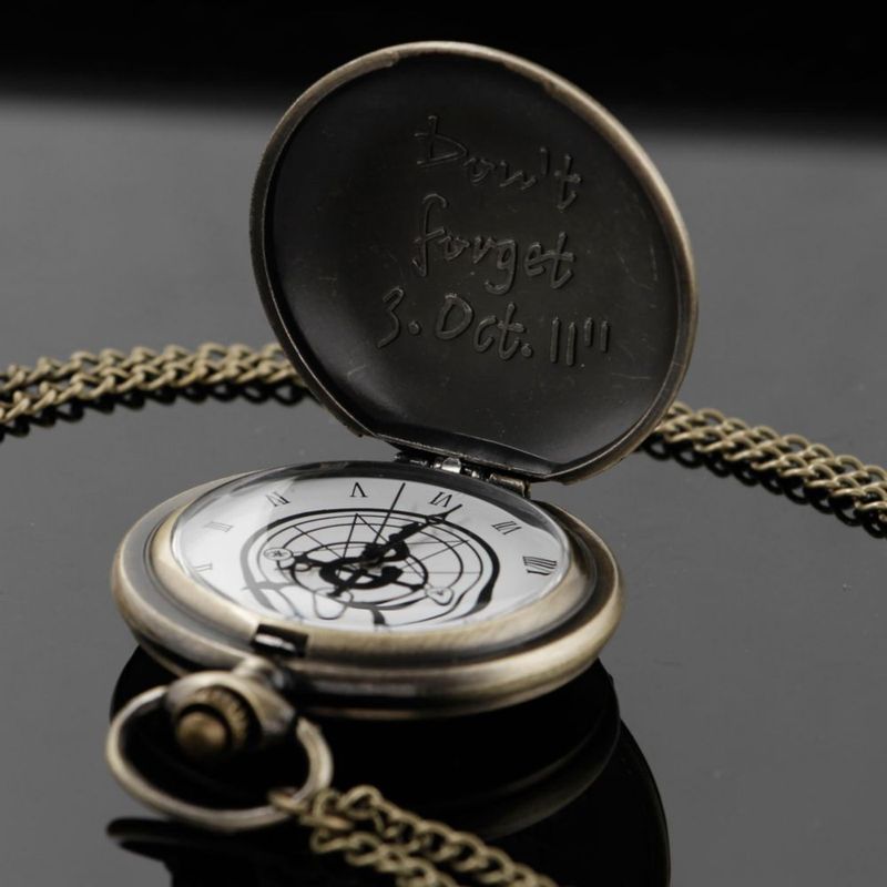 Reloj de Bolsillo Tiong 45 mm Anime Cosplay Marrón con Caja de Regalo