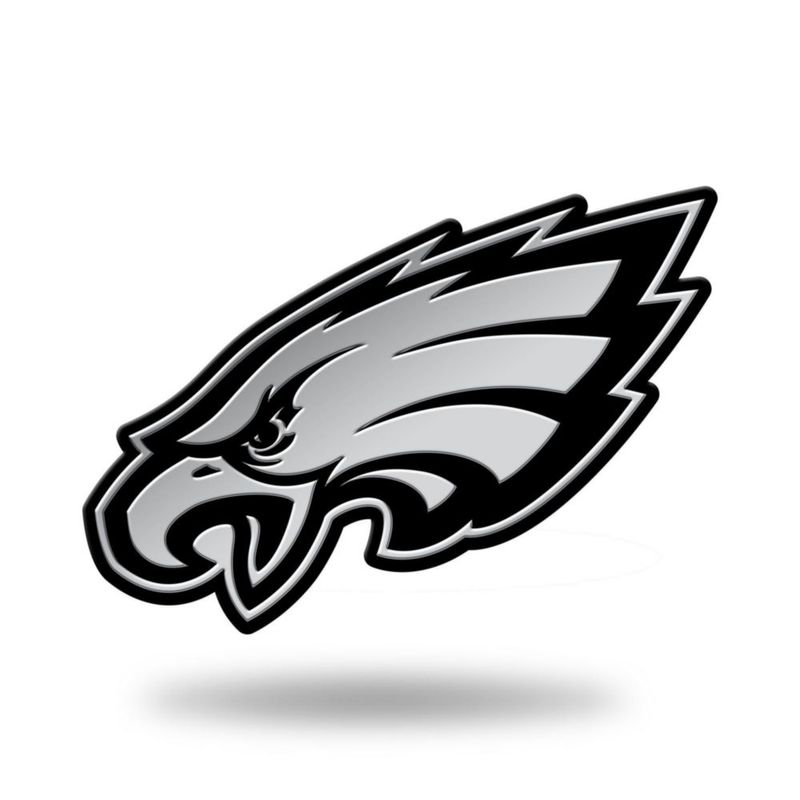 Emblema de Auto Rico Industries 8x9 cm Philadelphia Eagles Cromo 3D